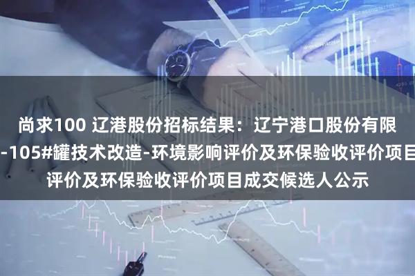 尚求100 辽港股份招标结果：辽宁港口股份有限公司（油品）TK-105#罐技术改造-环境影响评价及环保验收评价项目成交候选人公示