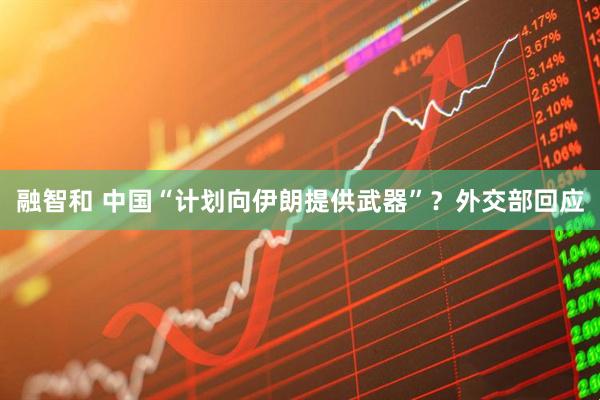 融智和 中国“计划向伊朗提供武器”？外交部回应